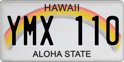 HI license plate YMX110