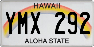 HI license plate YMX292