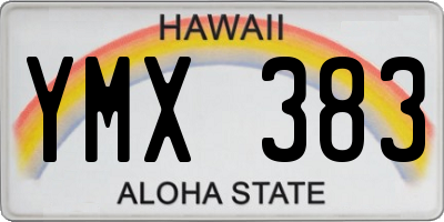 HI license plate YMX383