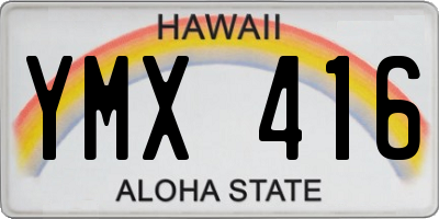 HI license plate YMX416