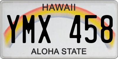 HI license plate YMX458