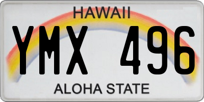 HI license plate YMX496