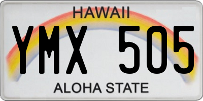 HI license plate YMX505