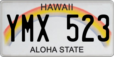 HI license plate YMX523