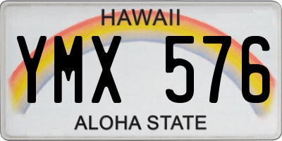 HI license plate YMX576
