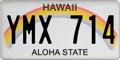 HI license plate YMX714
