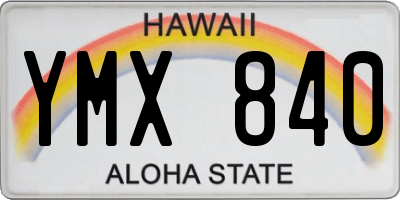 HI license plate YMX840