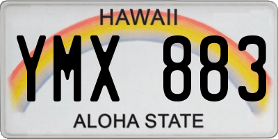 HI license plate YMX883