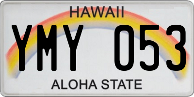 HI license plate YMY053