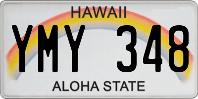 HI license plate YMY348