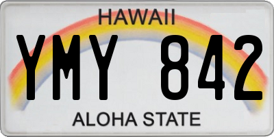 HI license plate YMY842