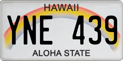 HI license plate YNE439