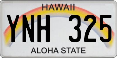 HI license plate YNH325