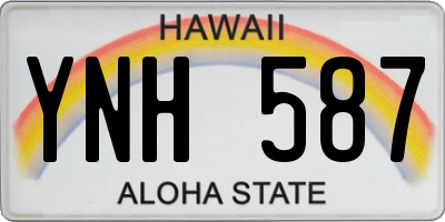 HI license plate YNH587