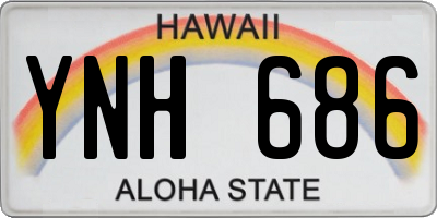 HI license plate YNH686