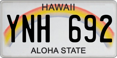 HI license plate YNH692