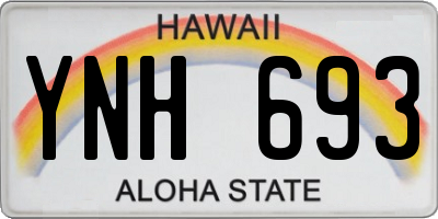 HI license plate YNH693