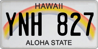 HI license plate YNH827