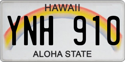 HI license plate YNH910