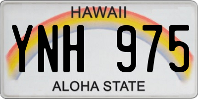 HI license plate YNH975