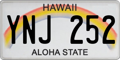 HI license plate YNJ252