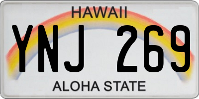 HI license plate YNJ269