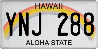HI license plate YNJ288