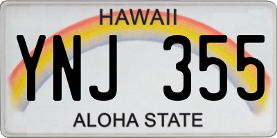 HI license plate YNJ355