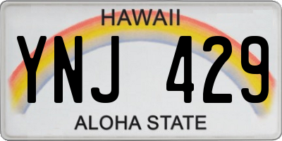 HI license plate YNJ429