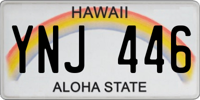 HI license plate YNJ446