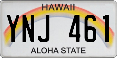 HI license plate YNJ461