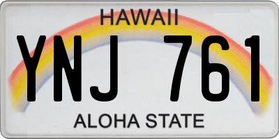 HI license plate YNJ761