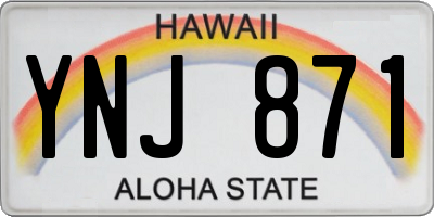HI license plate YNJ871
