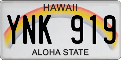 HI license plate YNK919