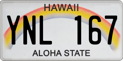 HI license plate YNL167