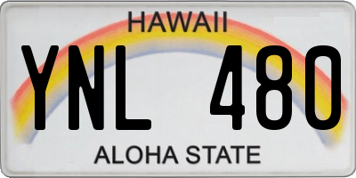 HI license plate YNL480