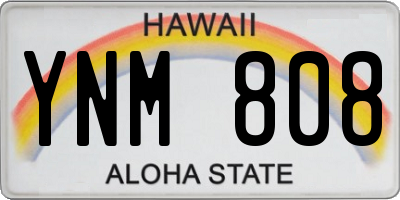 HI license plate YNM808