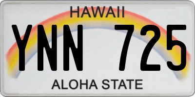 HI license plate YNN725