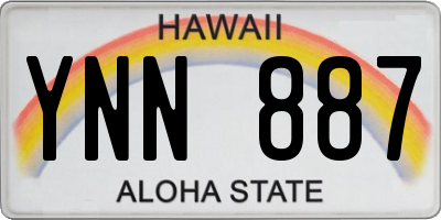 HI license plate YNN887