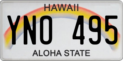 HI license plate YNO495