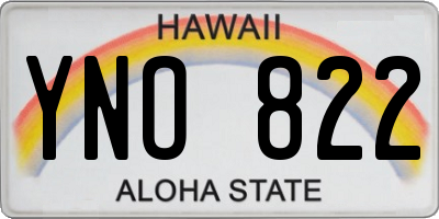HI license plate YNO822