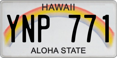 HI license plate YNP771