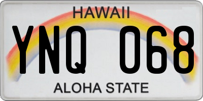 HI license plate YNQ068