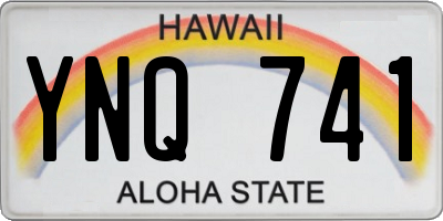 HI license plate YNQ741