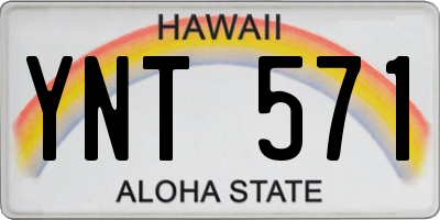 HI license plate YNT571