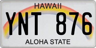 HI license plate YNT876