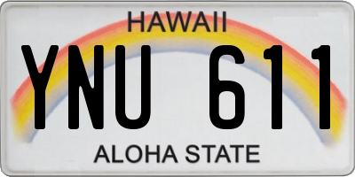 HI license plate YNU611