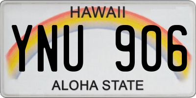 HI license plate YNU906