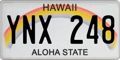 HI license plate YNX248