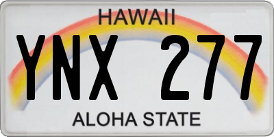 HI license plate YNX277